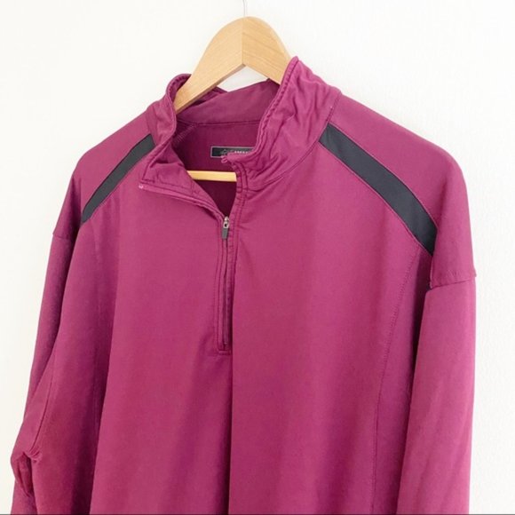 Greg Norman Long Sleeve Quarter Zip Long Sleeve Pullover Sweatshirt Maroon XL - Picture 2 of 9